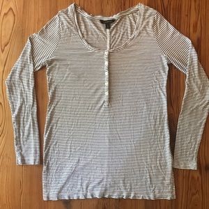 Banana Republic Striped Henley Shirt